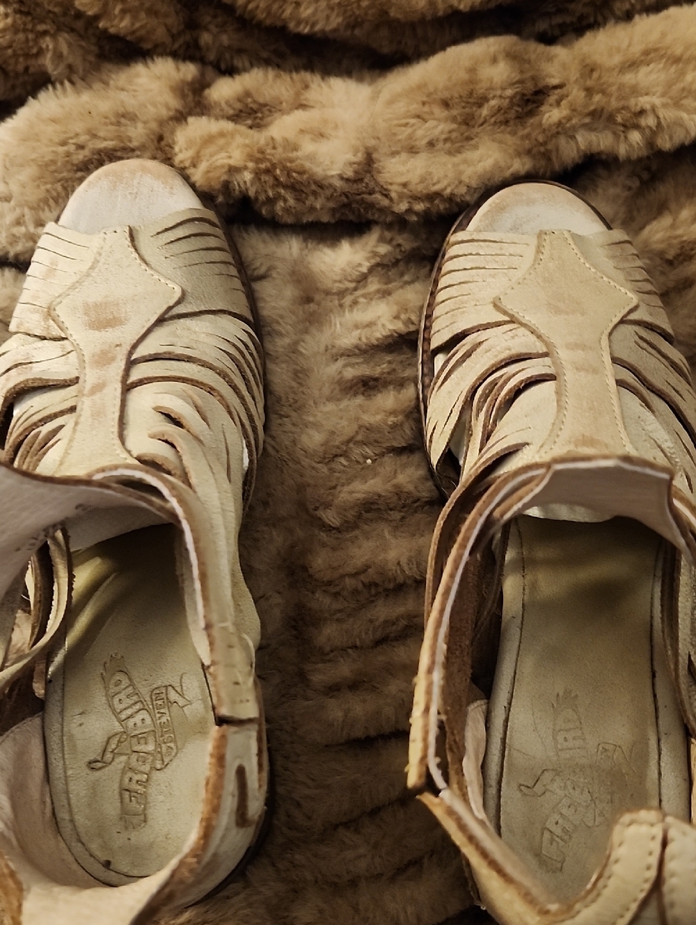 Freebird by Steven Tan Cutout Leather Slingback Sandals